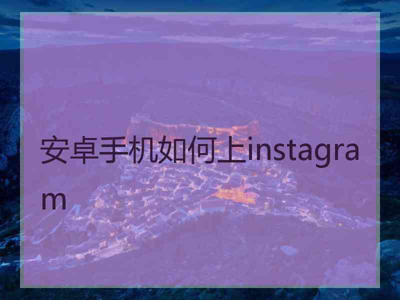 安卓手机如何上instagram