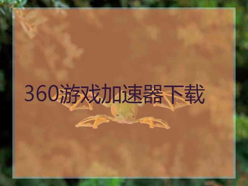 360游戏加速器下载