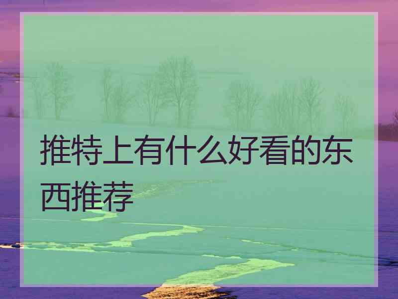 推特上有什么好看的东西推荐
