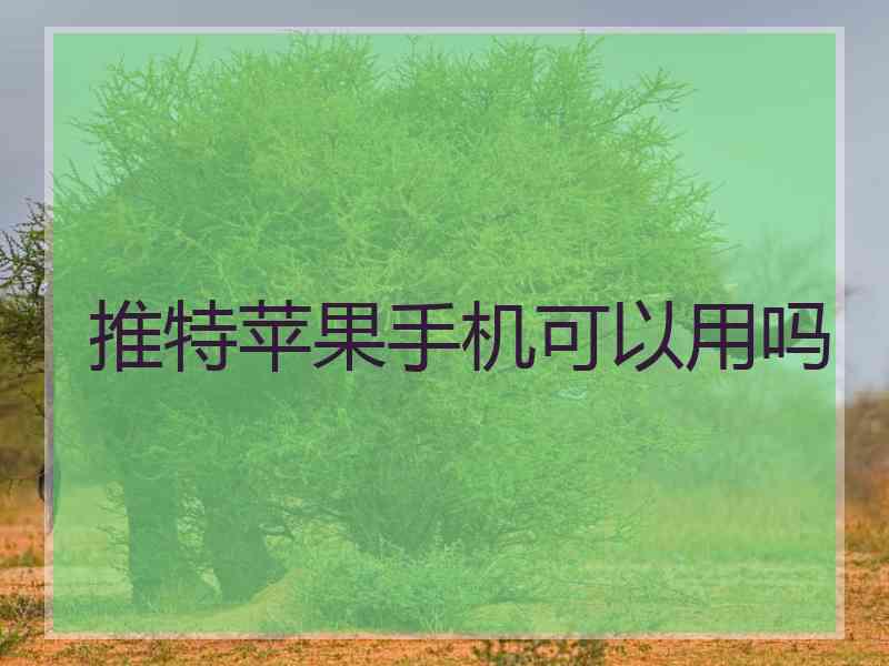推特苹果手机可以用吗