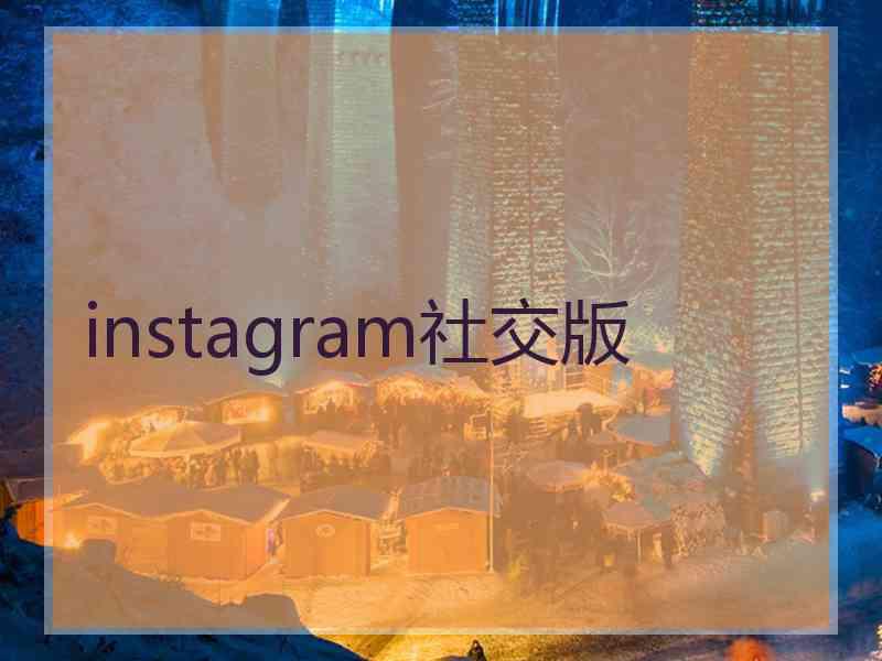 instagram社交版