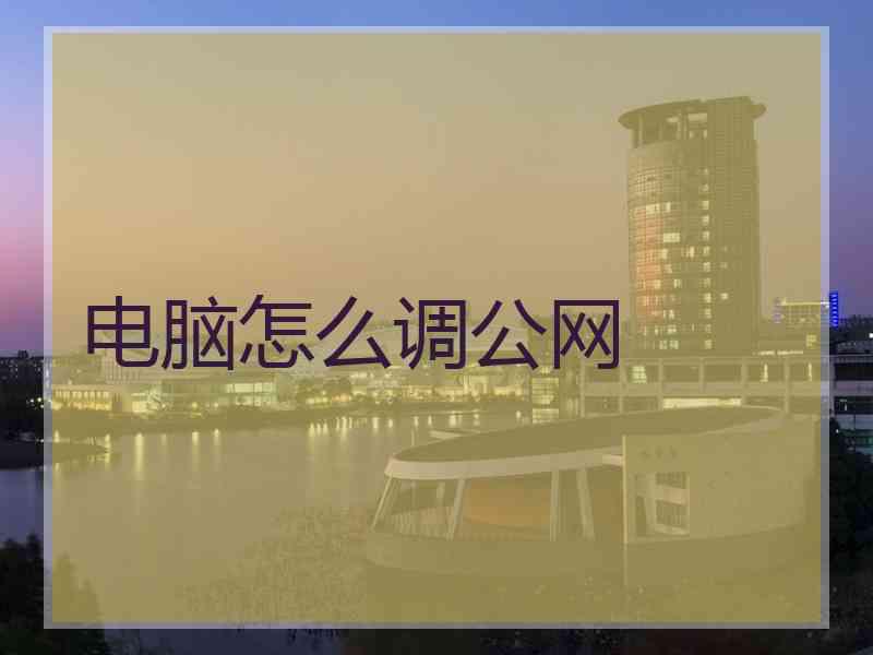 电脑怎么调公网