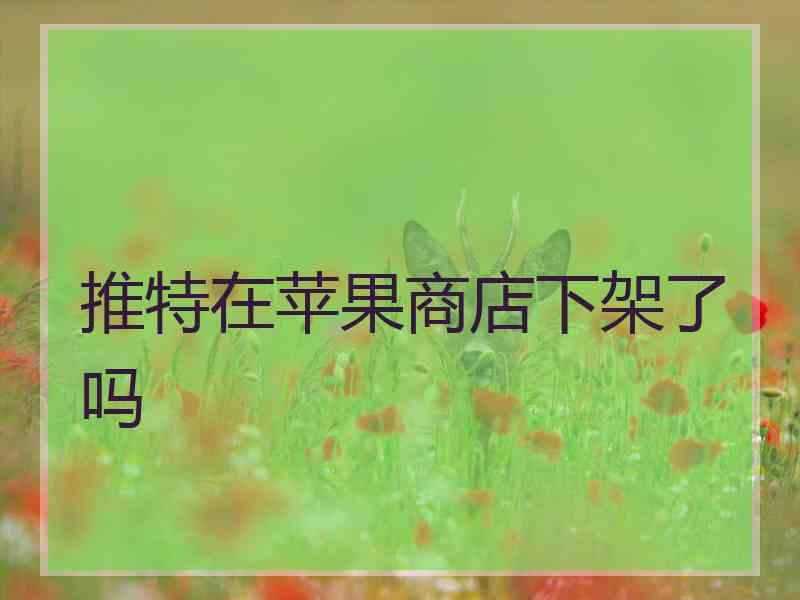 推特在苹果商店下架了吗