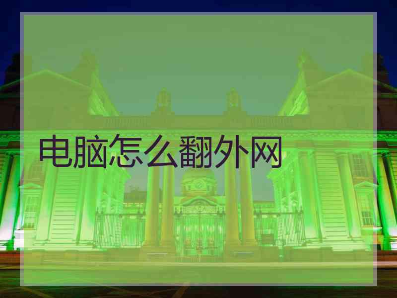 电脑怎么翻外网