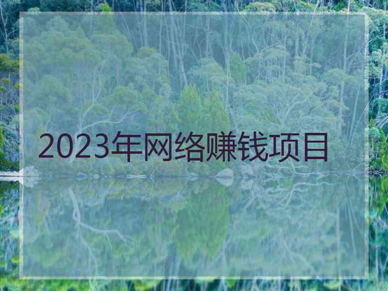 2023年网络赚钱项目